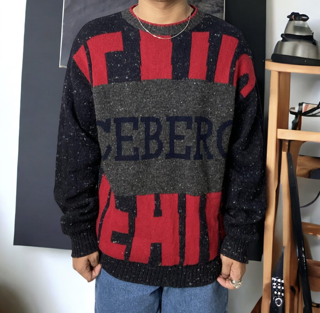 iceberg Knitwear 90s Spellout Vintage